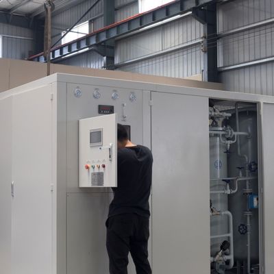 スキッド搭載移動窒素生成装置 N2膜発電機 マックス300bar