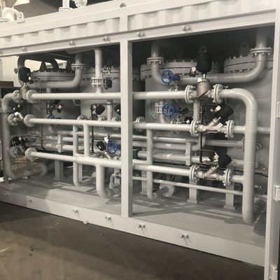 移動コンテナに設置された自動窒素ガス発電装置